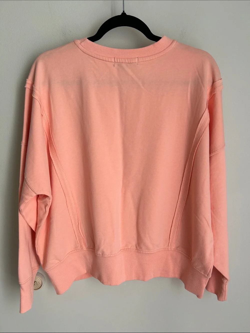 VINYL oversize Peach Crewneck Sweatshirt - Women's Soft Pullover